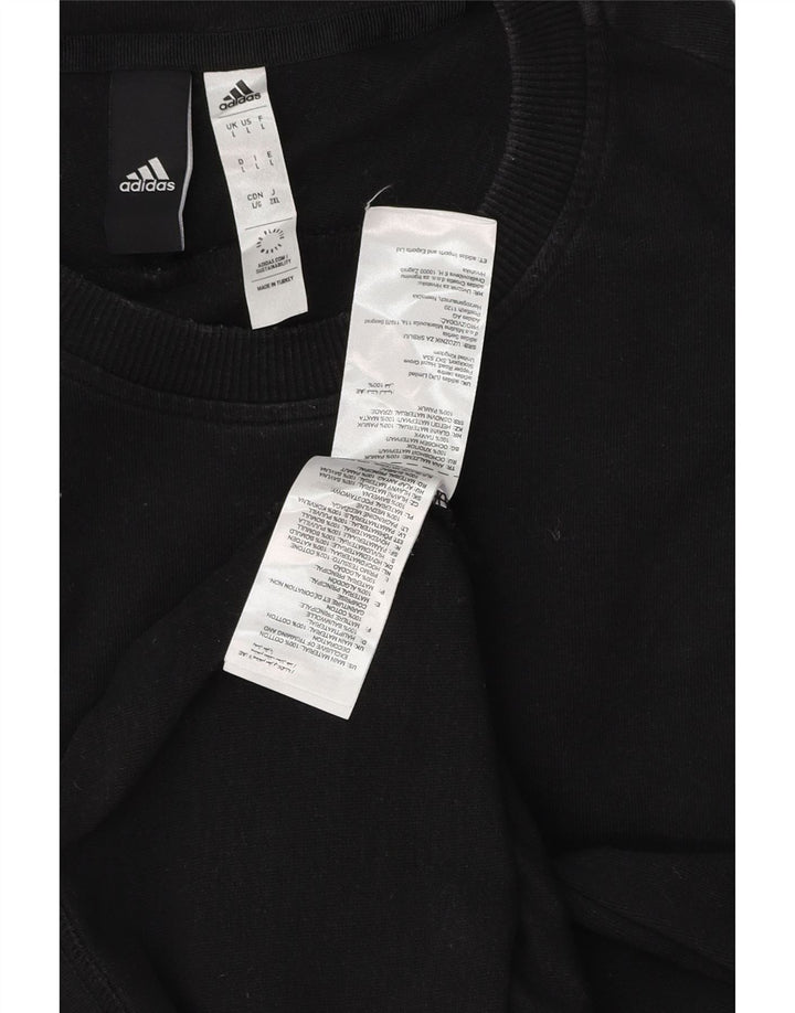 ADIDAS Herre T-Shirt Top Stor Sort Bomuld
