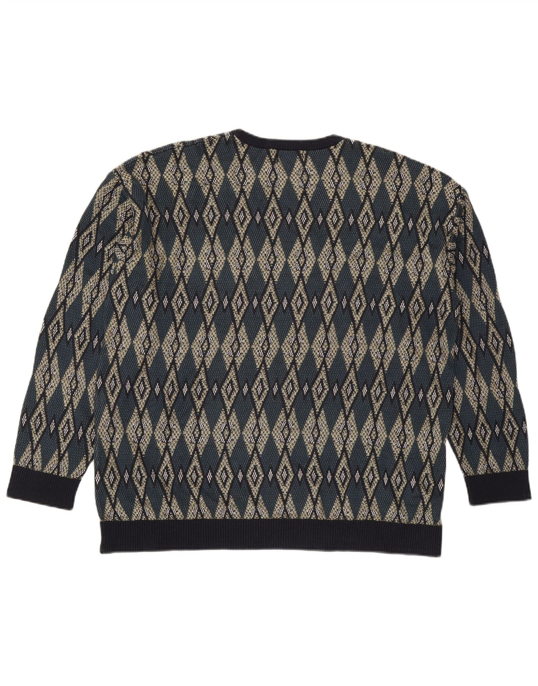 Zara Herre Crew Neck Jumper Sweater XL Flerfarvet Argyle/Diamond Akryl