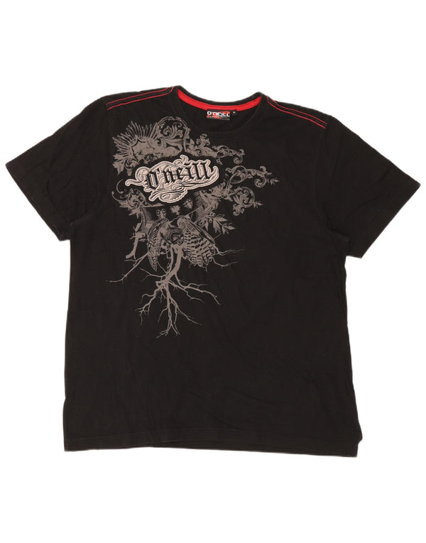 O'Neill Herre grafisk T-shirt top XL sort bomuld