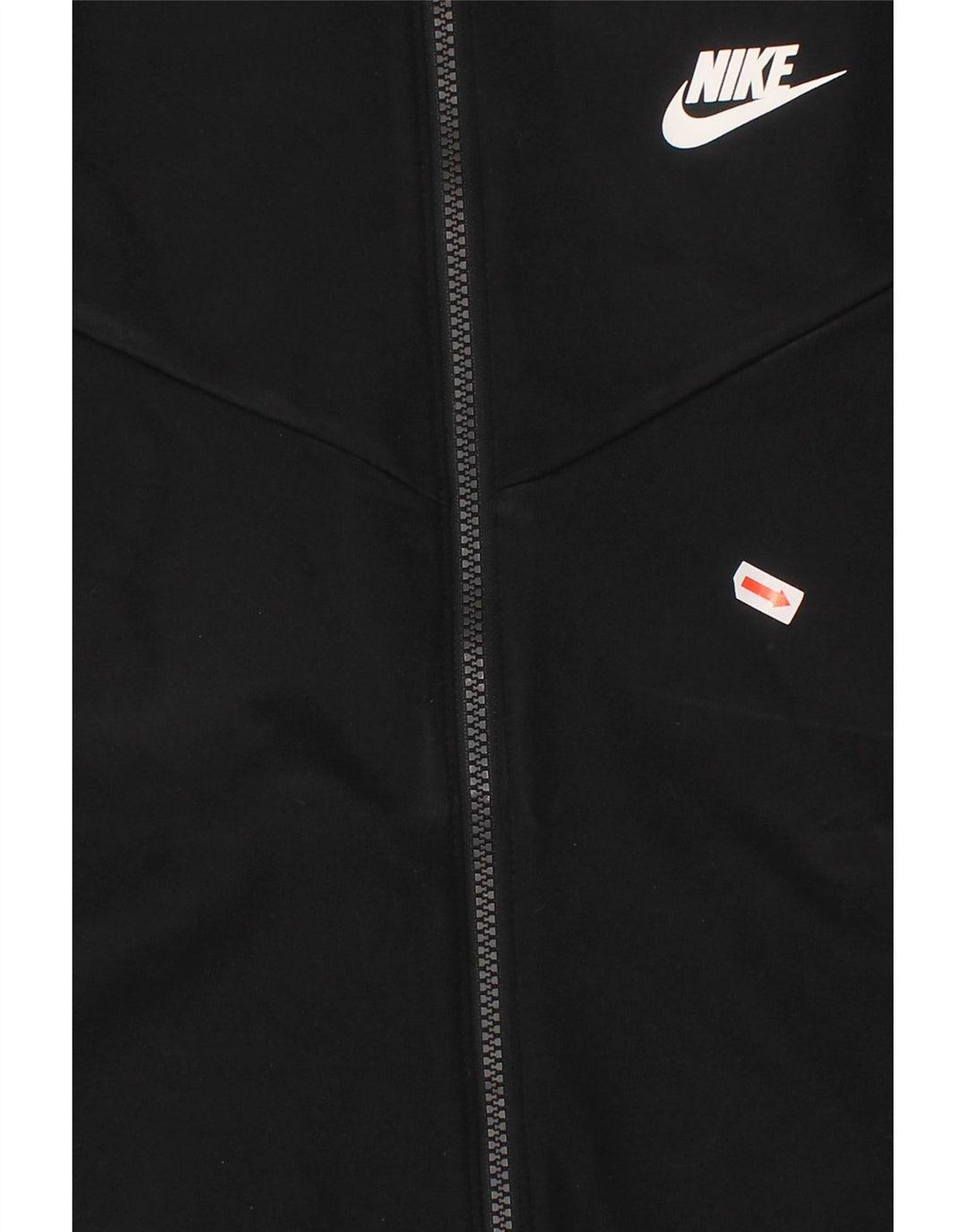NIKE Boys Graphic Tracksuit Top Jacket 12-13 Years Large Black Polyester