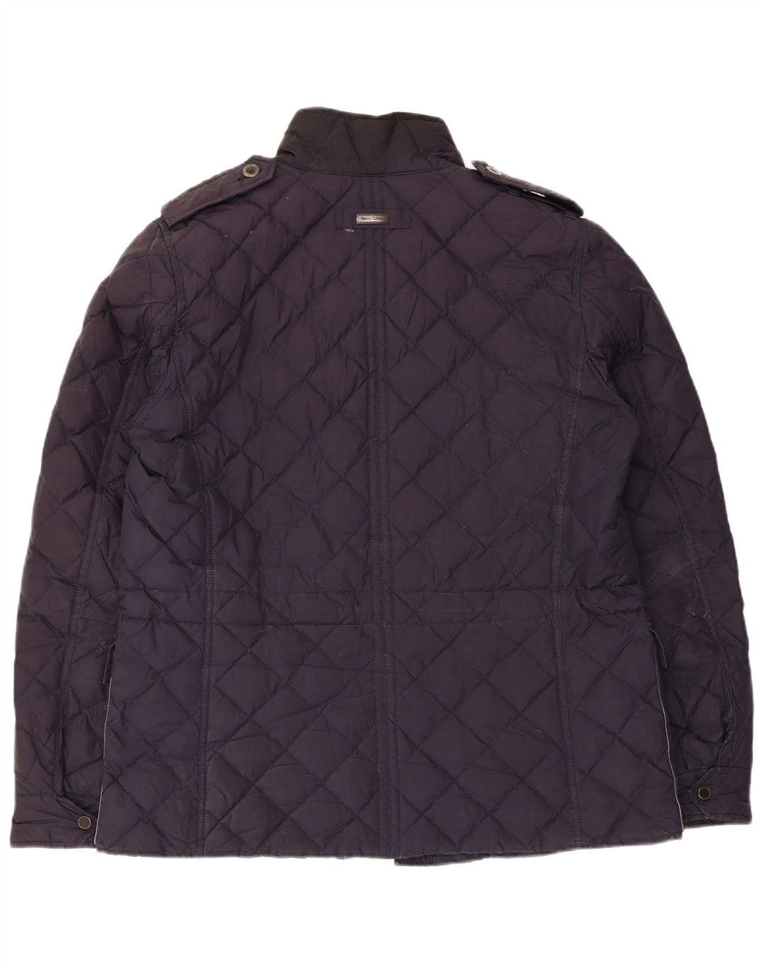 Henry Cottons Herre Militær vatteret jakke IT 50 Large Navy Blue