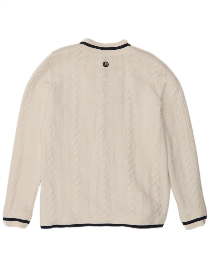 BARBOUR Womens Cardigan Sweater UK 10 Small White