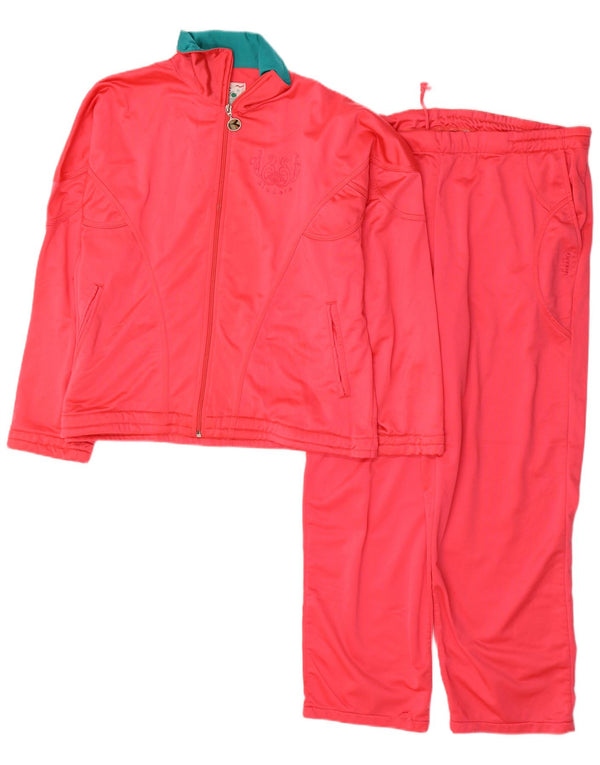 Diadora Herre grafisk løs pasform fuld træningsdragt UK 34 XS Pink Colourblock