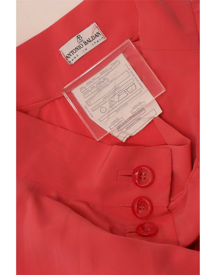 Antonio Baldan Dame Flared Skirt IT 42 Medium W26 Pink Polyester