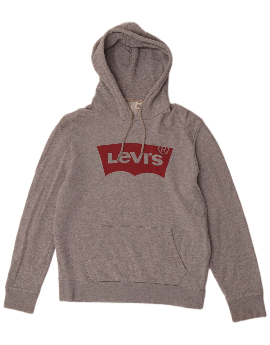 Levi's Grafisk hættetrøje til mænd mellemgrå flækket bomuld