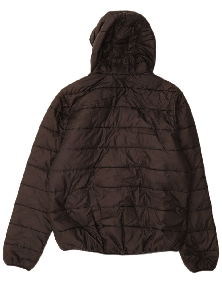 JACK WOLFSKIN Herre hættepolstret jakke UK 34 Lille sort polyester
