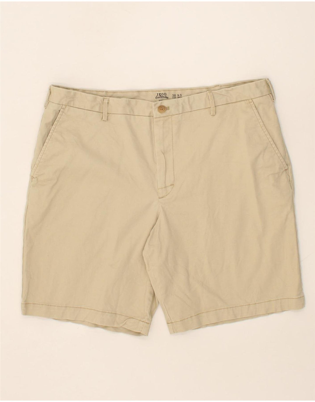IZOD Mens Stretch Chino Shorts W38 XL Grey Cotton Vintage Izod and Second-Hand Izod from Messina Hembry 