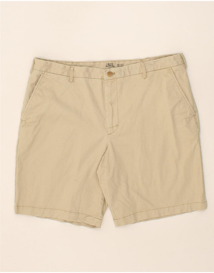 IZOD Mens Stretch Chino Shorts W38 XL Grey Cotton Vintage Izod and Second-Hand Izod from Messina Hembry 