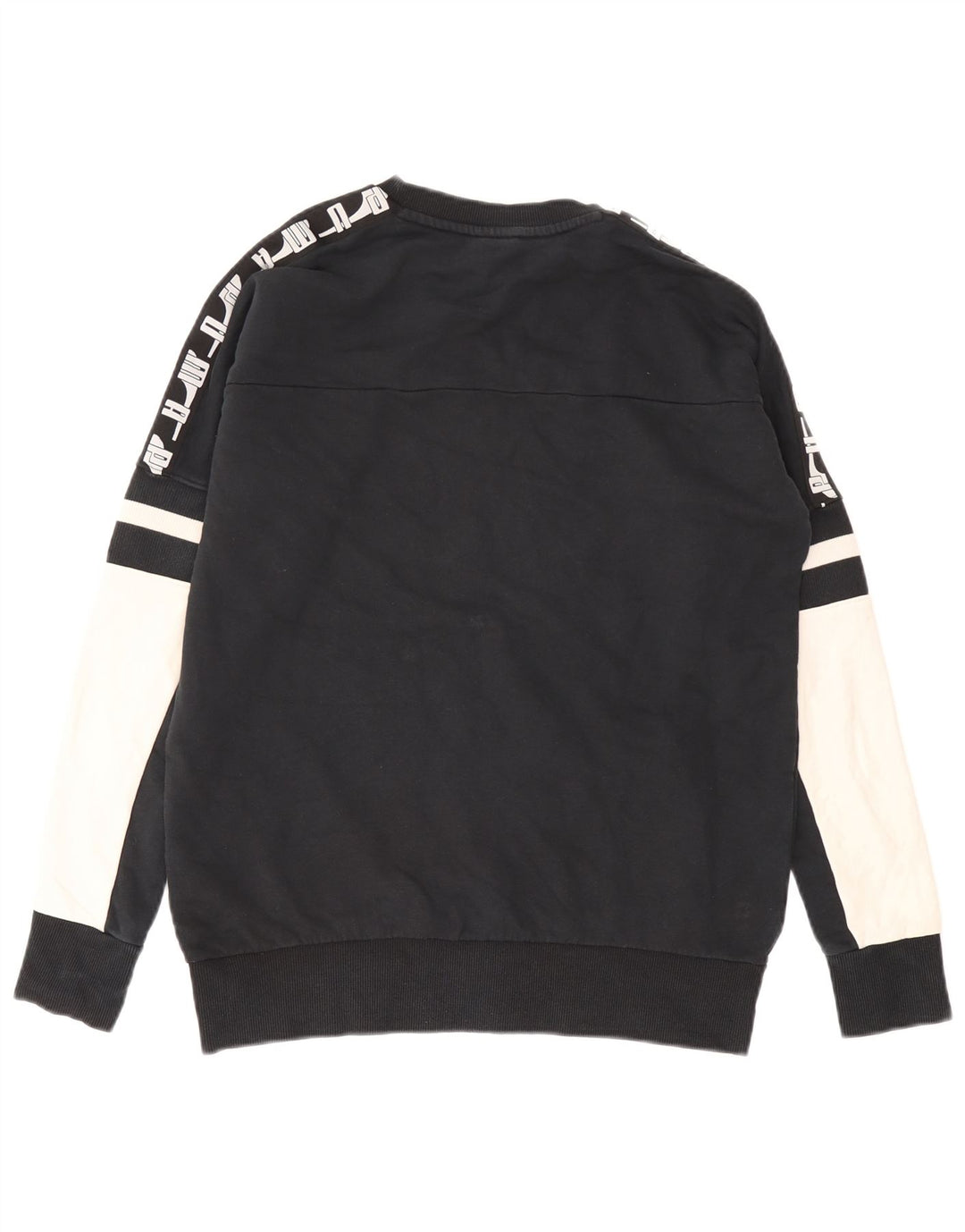 Puma Herre Grafisk Sweatshirt Jumper Lille Sort Colourblock Bomuld