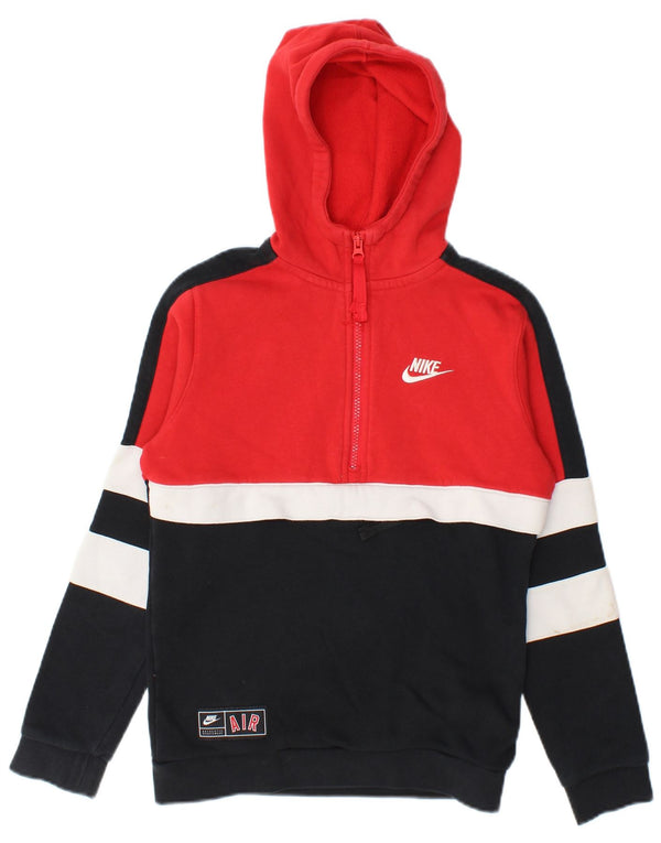Nike hættetrøje med lynlås til drenge 10-11 år Medium Sort Colourblock