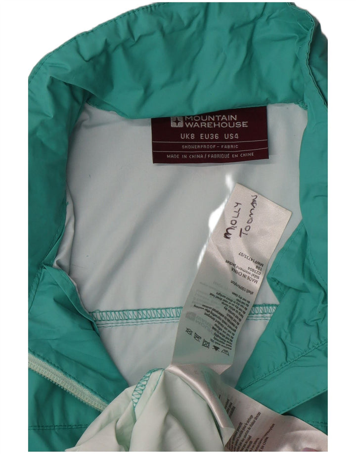 MOUNTAIN WAREHOUSE Womens Oversized Rain Jacket UK 8 Small  Green