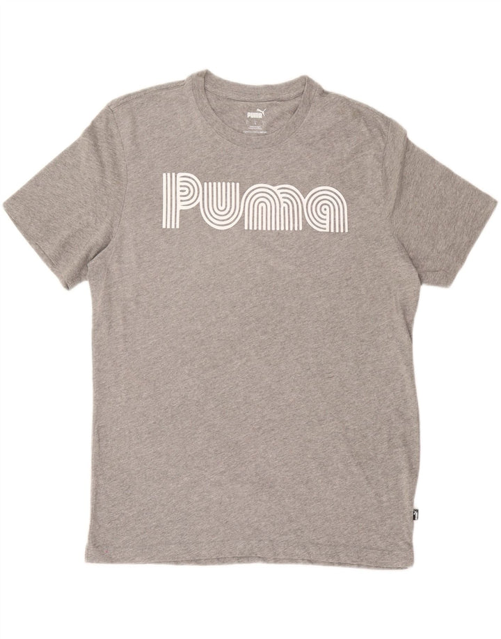 PUMA Grafisk T-shirt top til mænd, stor grå
