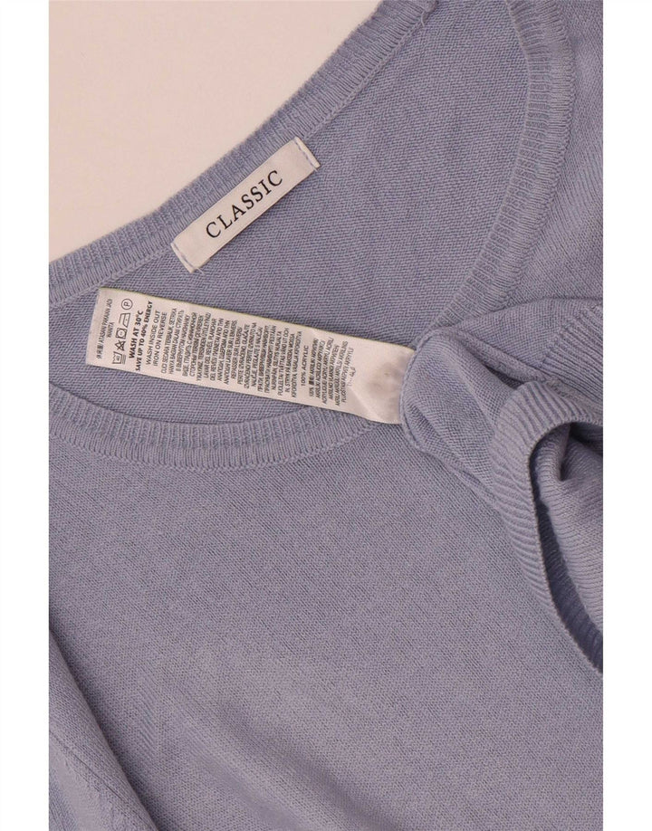 Marks & Spencer Dame Boat Neck Jumper Sweater UK 14 Large Blue
