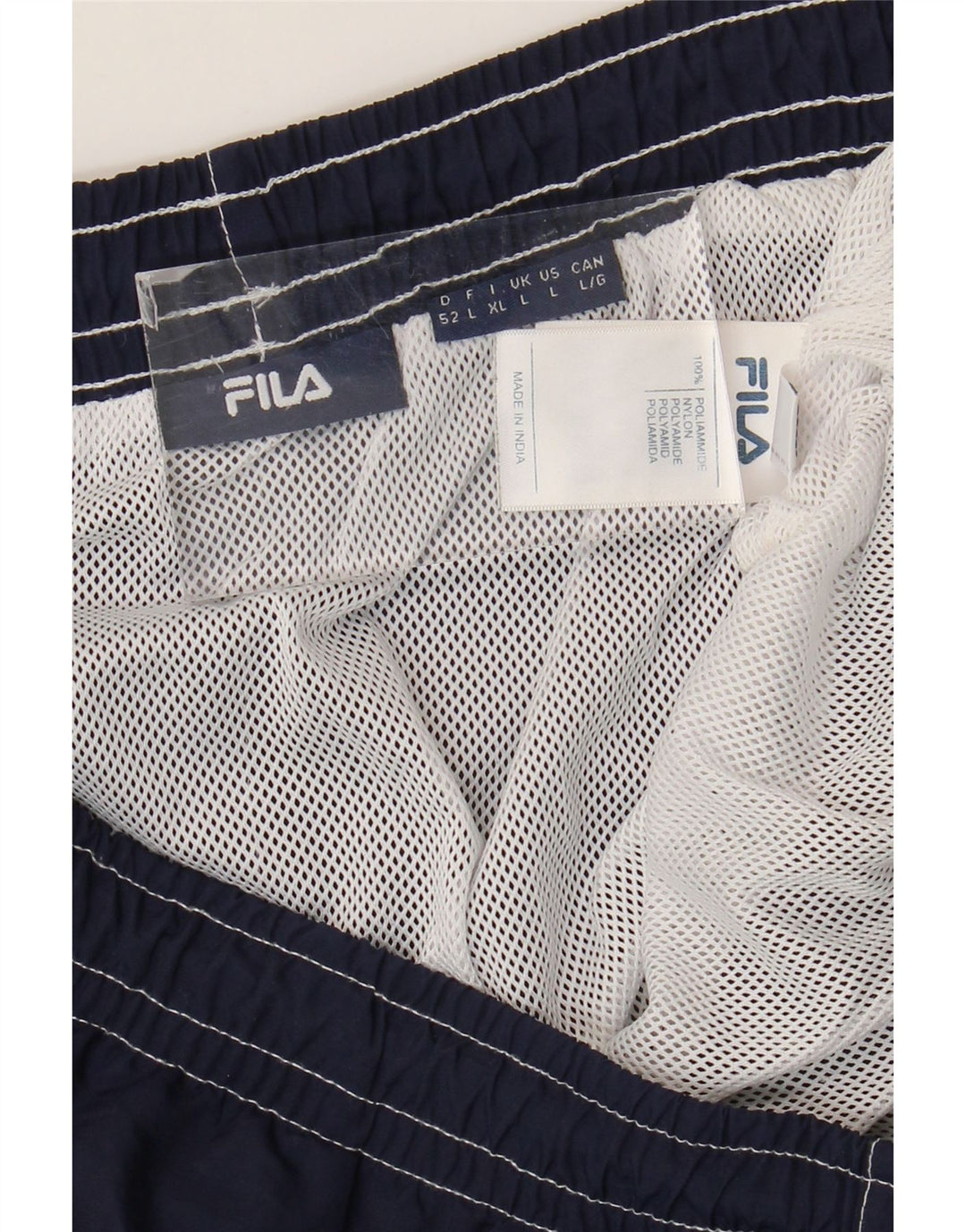 Fila Herre grafiske sportsshorts Large Navy Blue Colourblock Polyamid