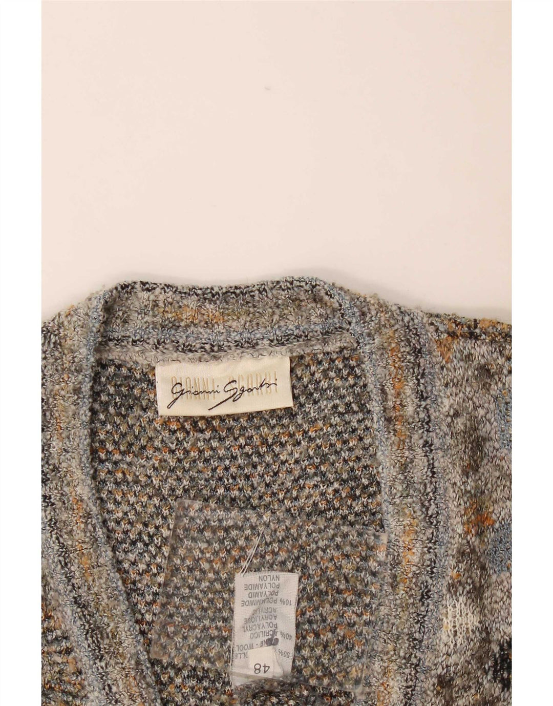 Gianni Sgarbi Herre Cardigan Sweater IT 48 Medium Flerfarvet Geometrisk