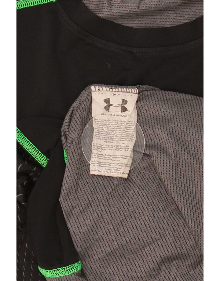 Under Armour Herre T-Shirt Top Lille Sort Geometrisk Polyester