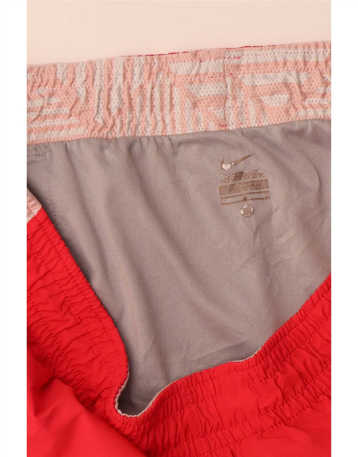 Nike sportsshorts til kvinder UK 14 Medium Rød Colourblock Polyester