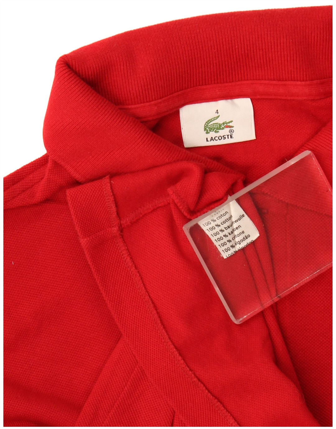 Lacoste Langærmet Polo Shirt til mænd Størrelse 4 Medium Rød Bomuld