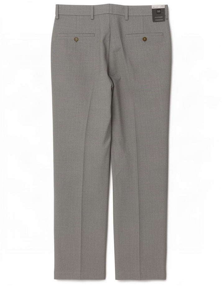 Marks & Spencer Straight Casual Bukser til mænd W32 L29 Grå Polyester