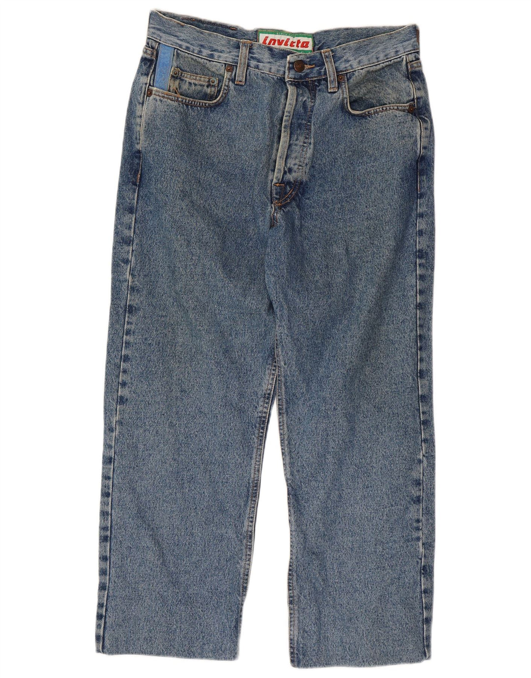 Invicta herre cropped straight jeans W32 L24 blå bomuld