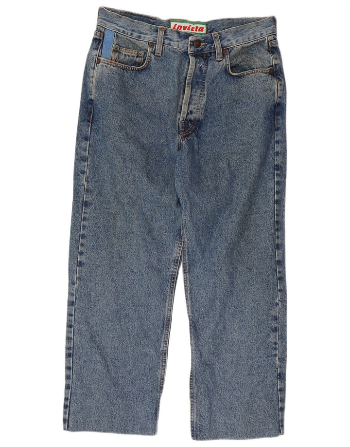 Invicta herre cropped straight jeans W32 L24 blå bomuld