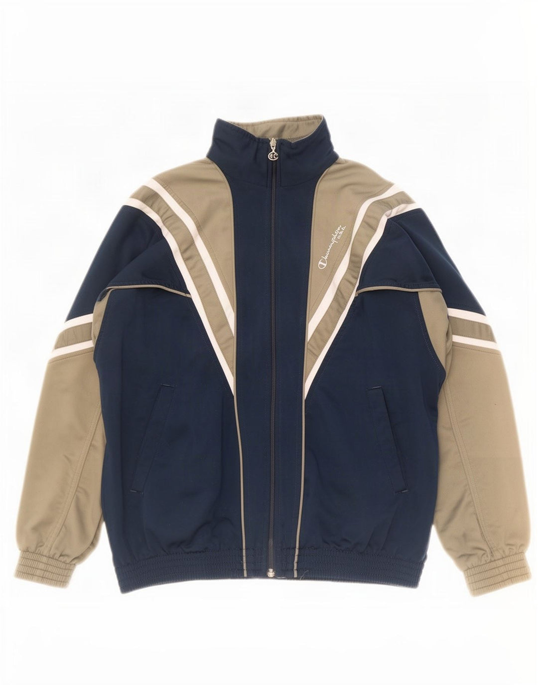 Champion Herre træningsdragt Topjakke Medium Navy Blue Colourblock Polyester