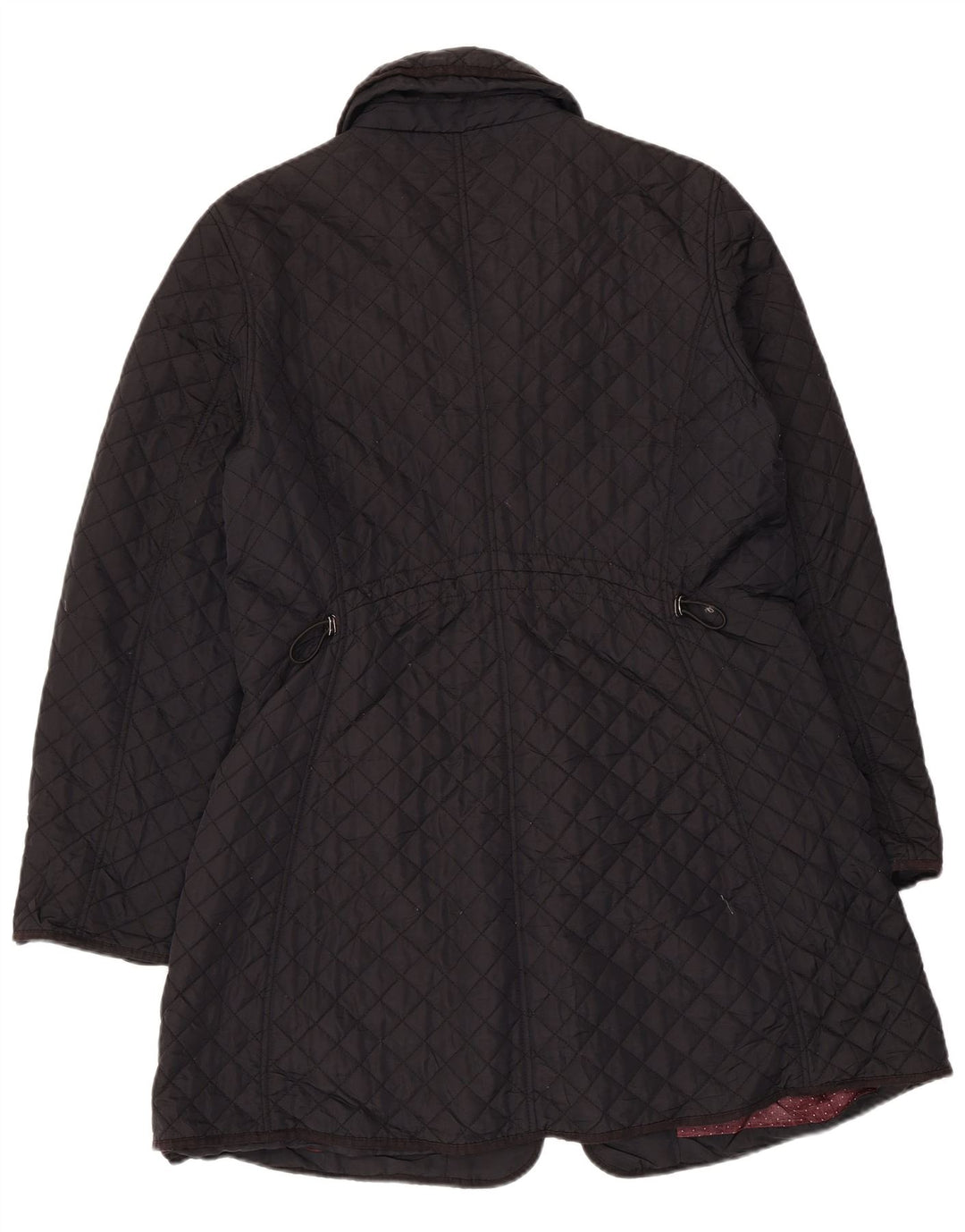 Hobbs Quiltet overfrakke til kvinder UK 14 Stor sort nylon