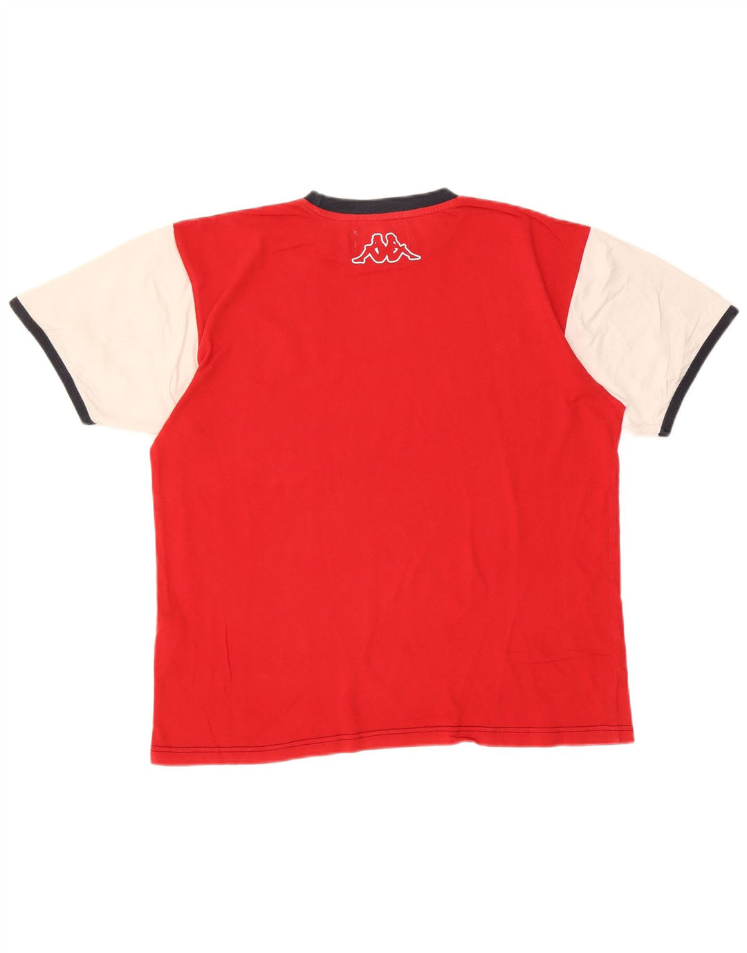 Kappa Herre grafisk T-shirt Top Medium Rød Colourblock Bomuld