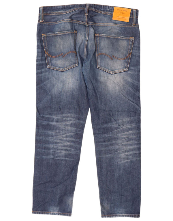 Jack & Jones Herre Mike Straight Jeans W34 L30 Blå Bomuld