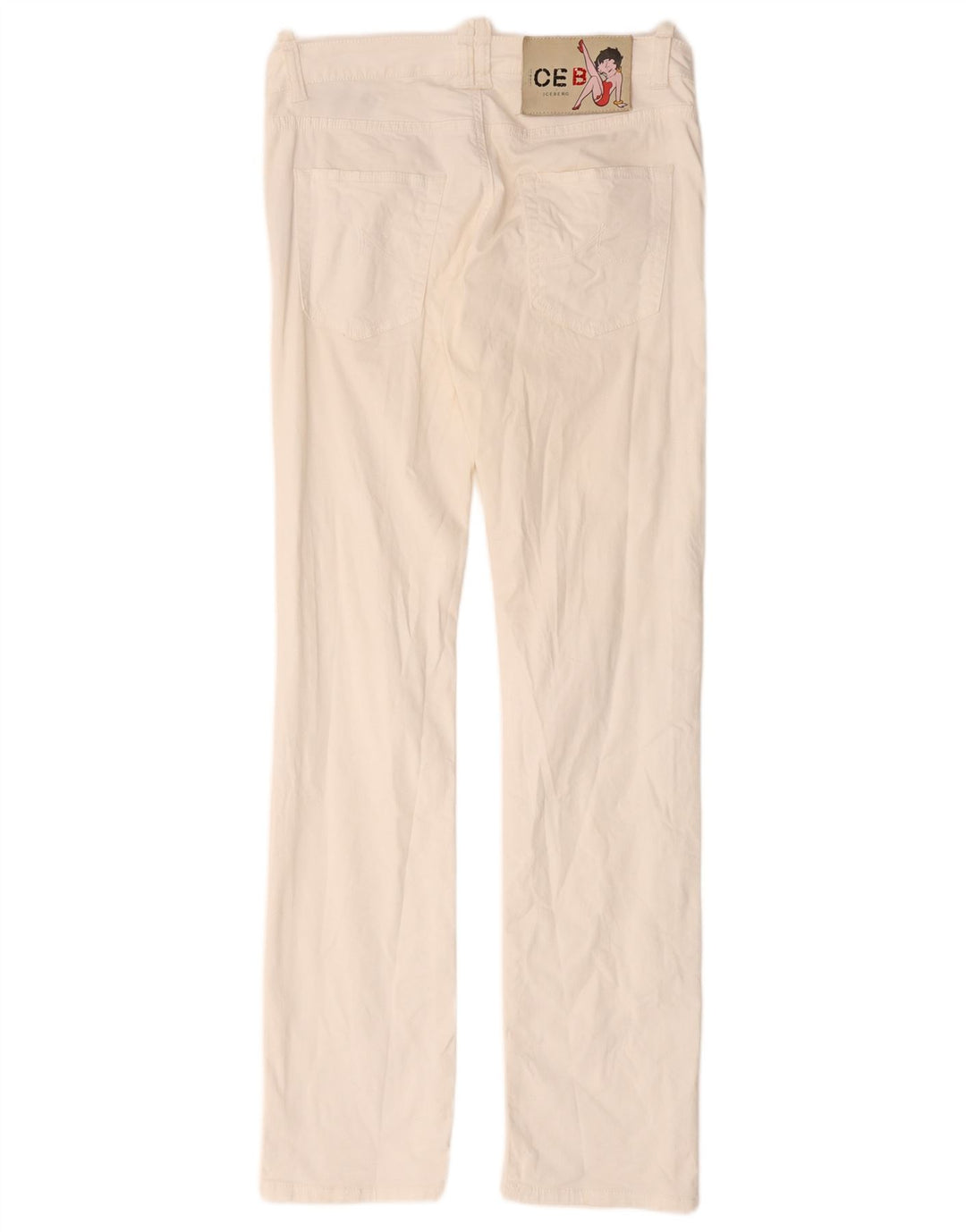Iceberg Dame Lavtalje Slim Jeans W29 L33 Hvid Bomuld
