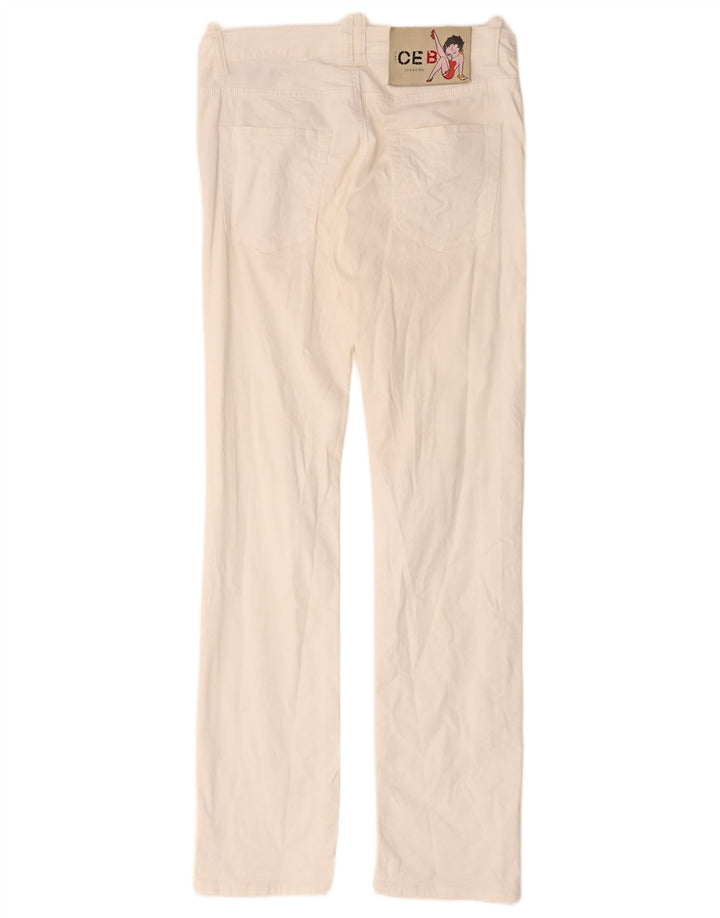 Iceberg Dame Lavtalje Slim Jeans W29 L33 Hvid Bomuld