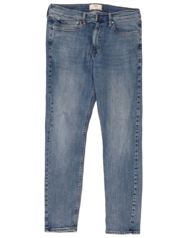 Marks & Spencer Herre Slim Jeans W34 L31 Blå Bomuld