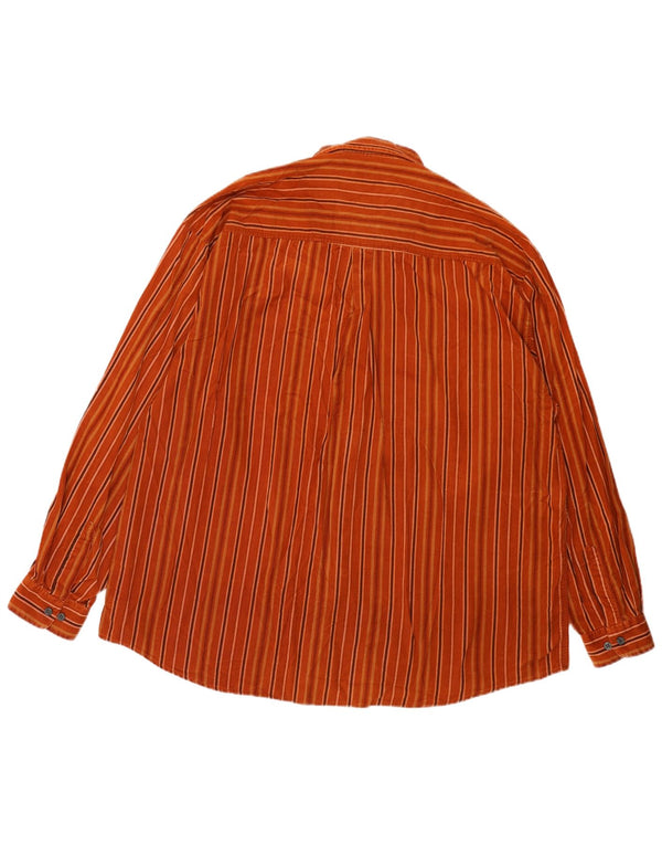 Lerros herreskjorte 2XL orange stribet bomuld