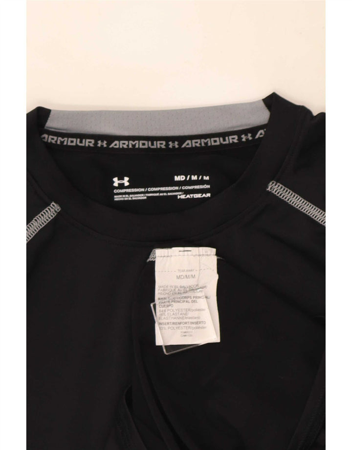 Under Armour Herre Heat Gear Grafisk T-Shirt Top Medium Sort Polyester