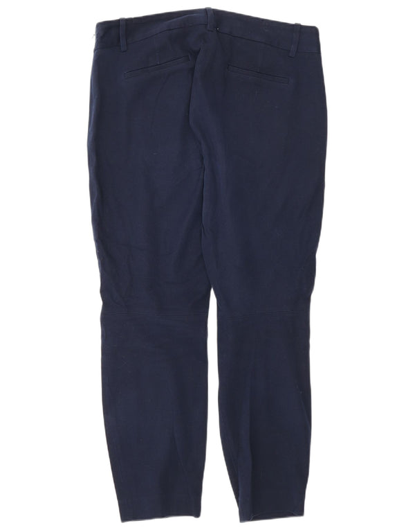 J. CREW Dame Minnie Slim Cropped Trousers US 8 Medium W30 L26 Navy Blue