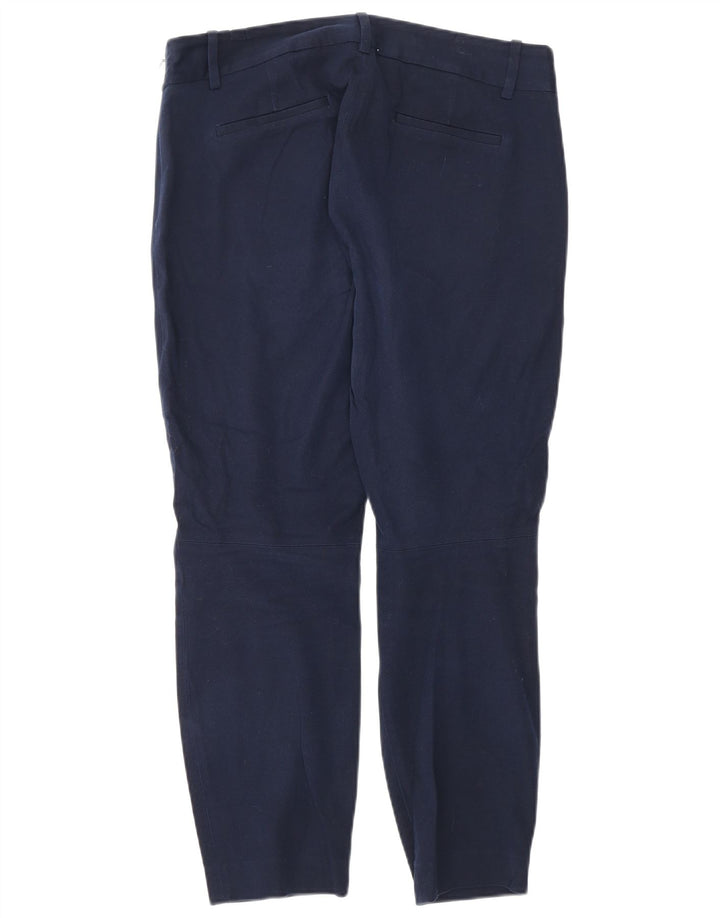 J. CREW Dame Minnie Slim Cropped Trousers US 8 Medium W30 L26 Navy Blue