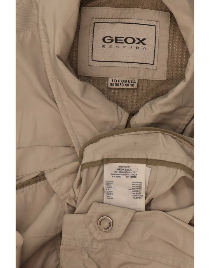 Geox Herre Respira Utility Jacket UK 40 Large Beige Polyester