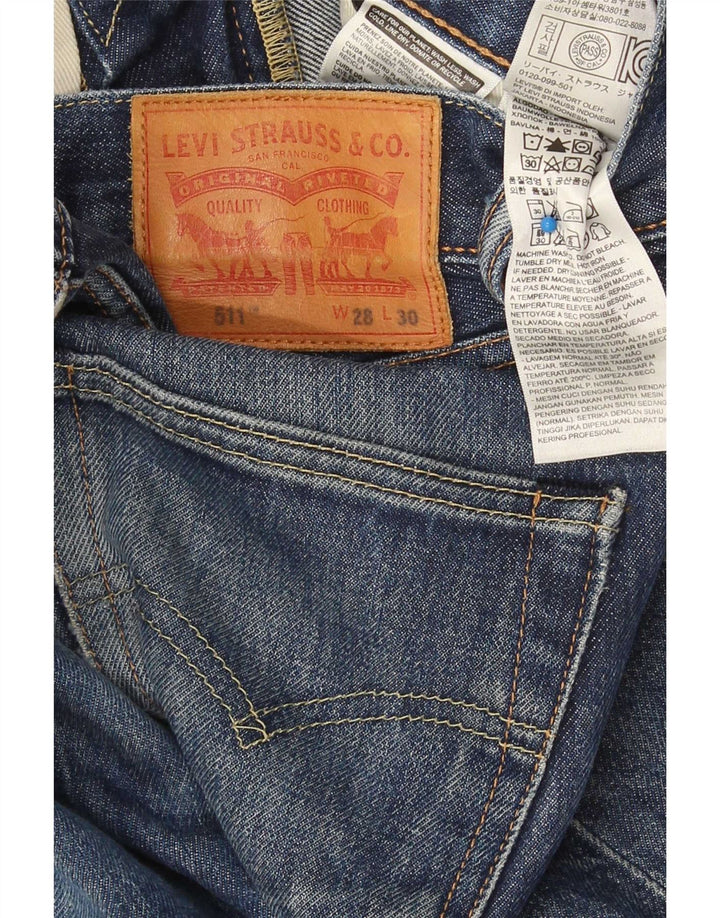 Levi's Herre 511 Slim Jeans W28 L30 Blå Bomuld