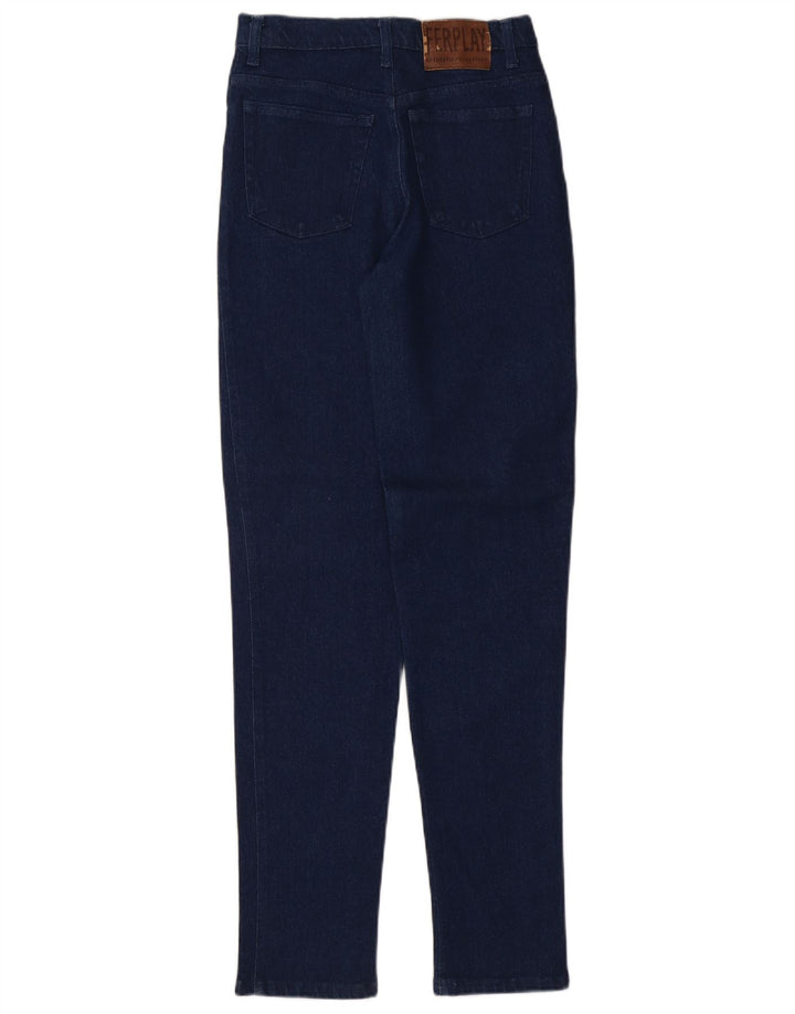 Vintage koniske jeans til kvinder W27 L32 marineblå