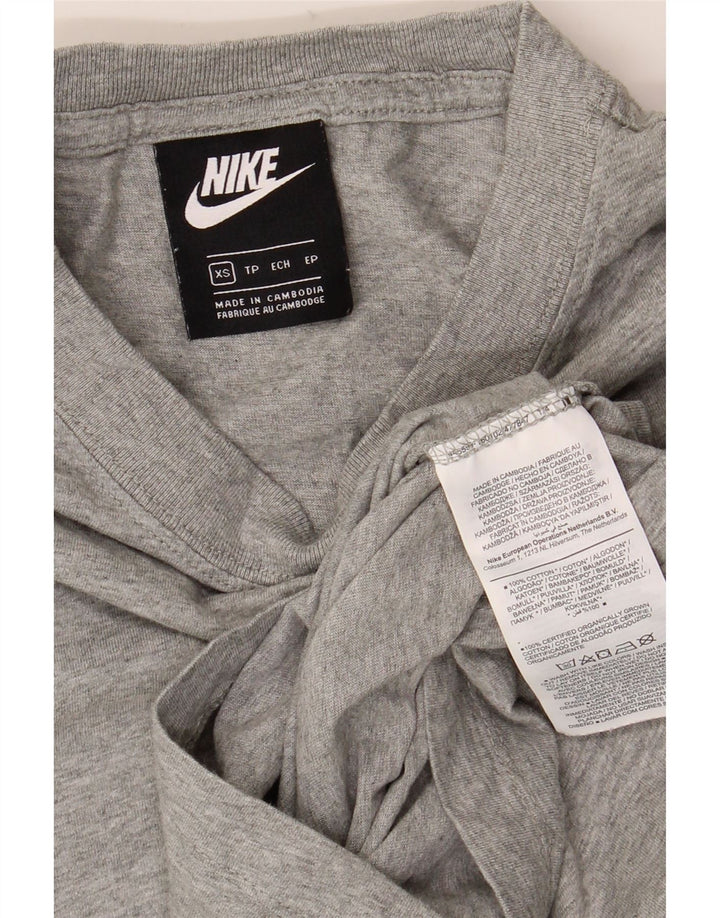Nike T-shirt top XS grå bomuld til mænd