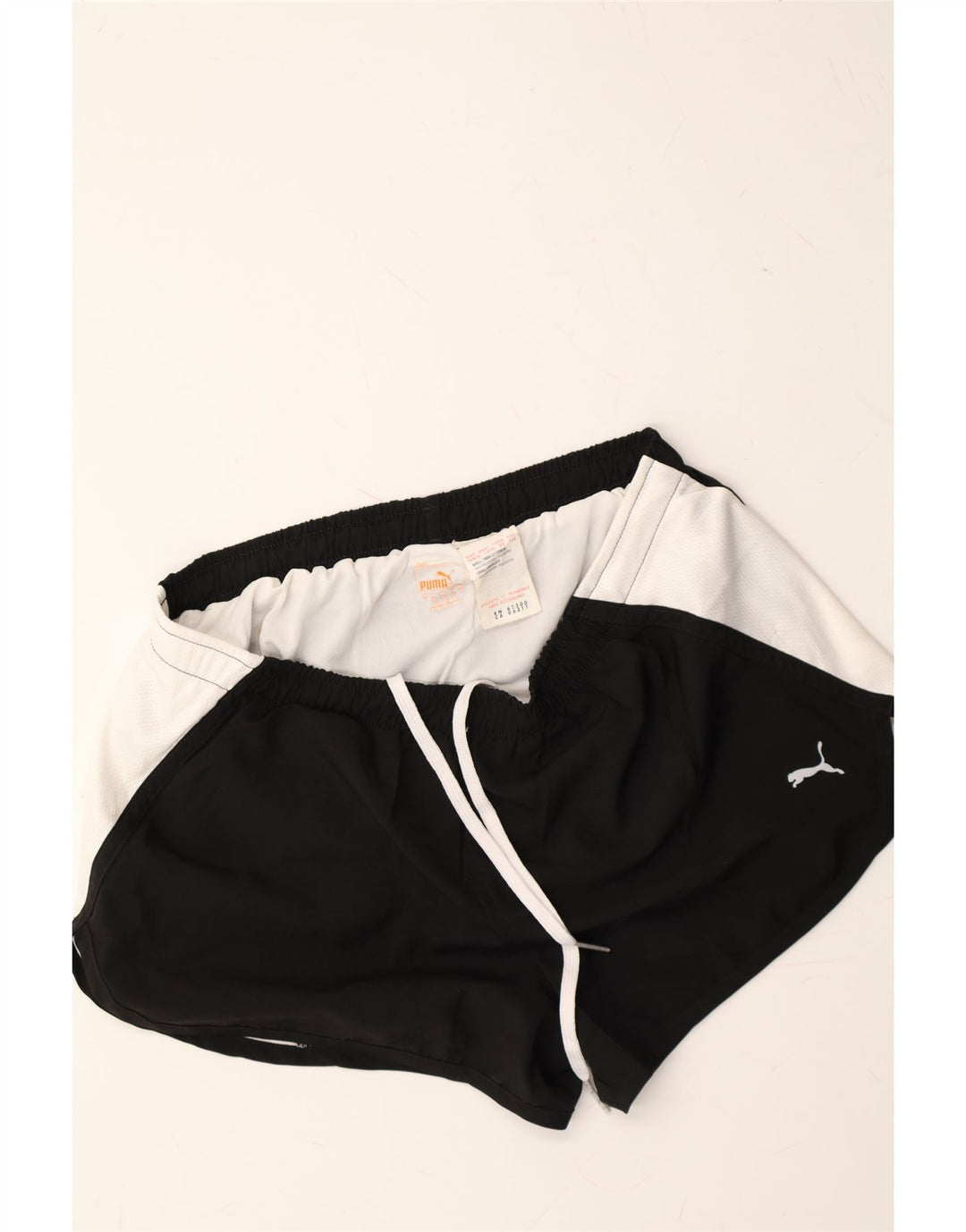 PUMA Womens Sport Shorts UK 10 Small Black Colourblock Polyester Vintage Puma and Second-Hand Puma from Messina Hembry 