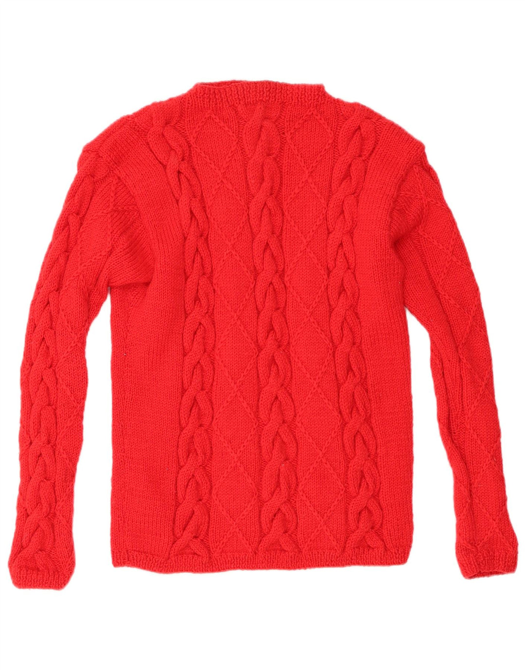 Vintage Dame Turtle Neck Jumper Sweater UK 12 Medium Red