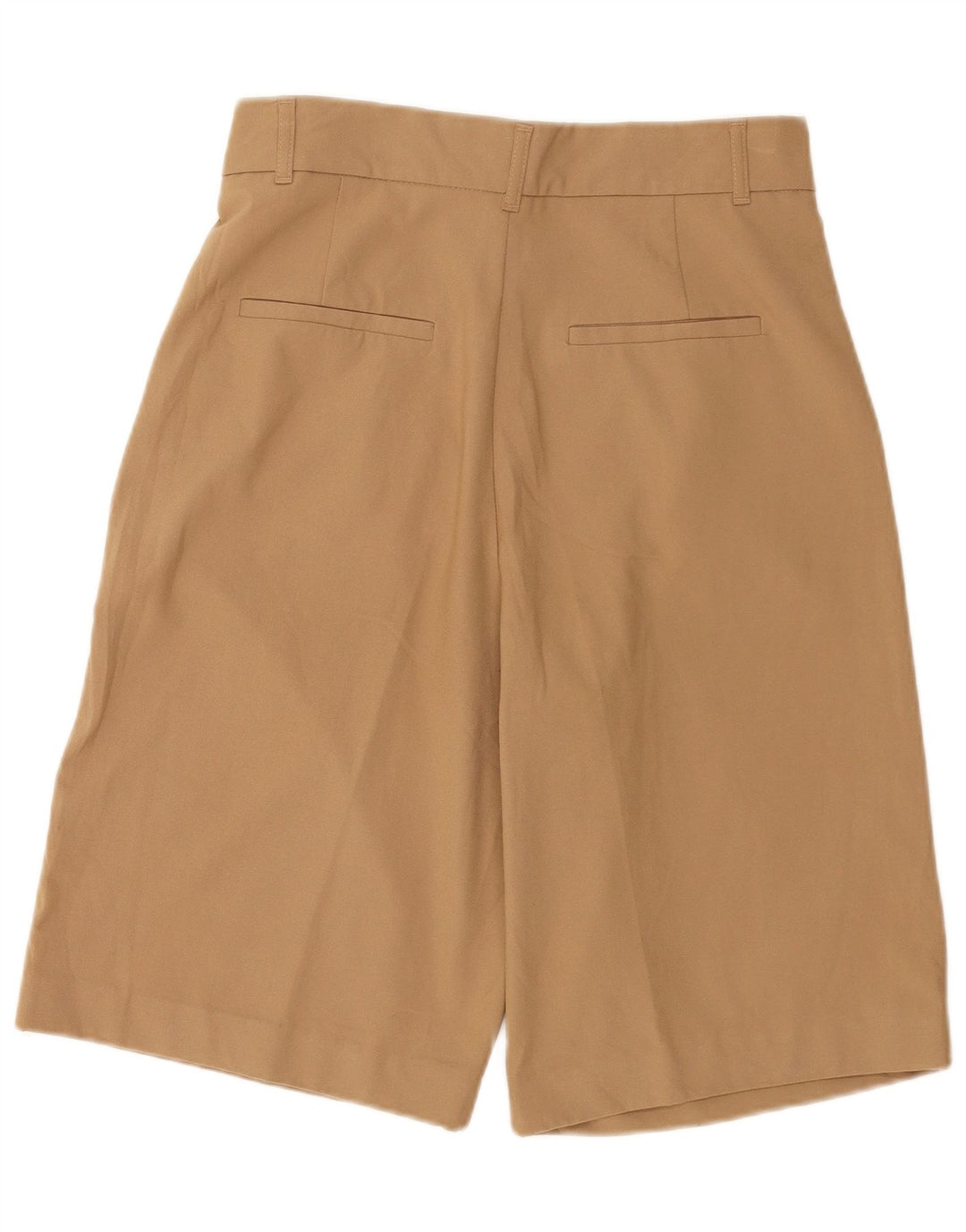 Zara kvinders højtaljede chinoshorts Medium W28 brun polyester