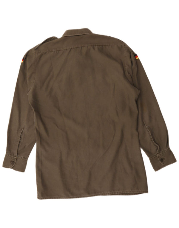 Vintage Herre Military Shirt Størrelse 37/38 Small Khaki Army