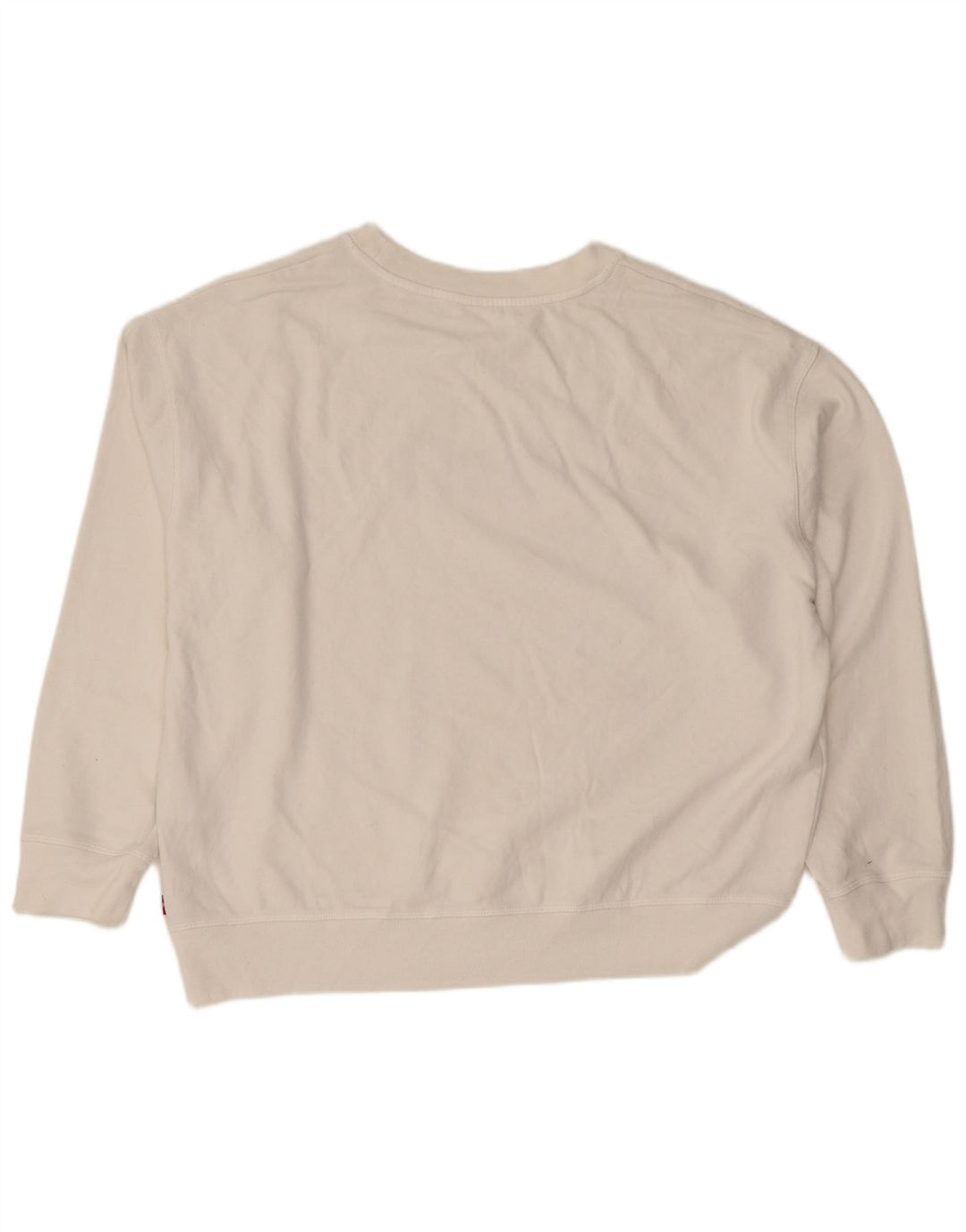 Levi's Dame Grafisk Sweatshirt Jumper UK 18 XL Hvid Bomuld