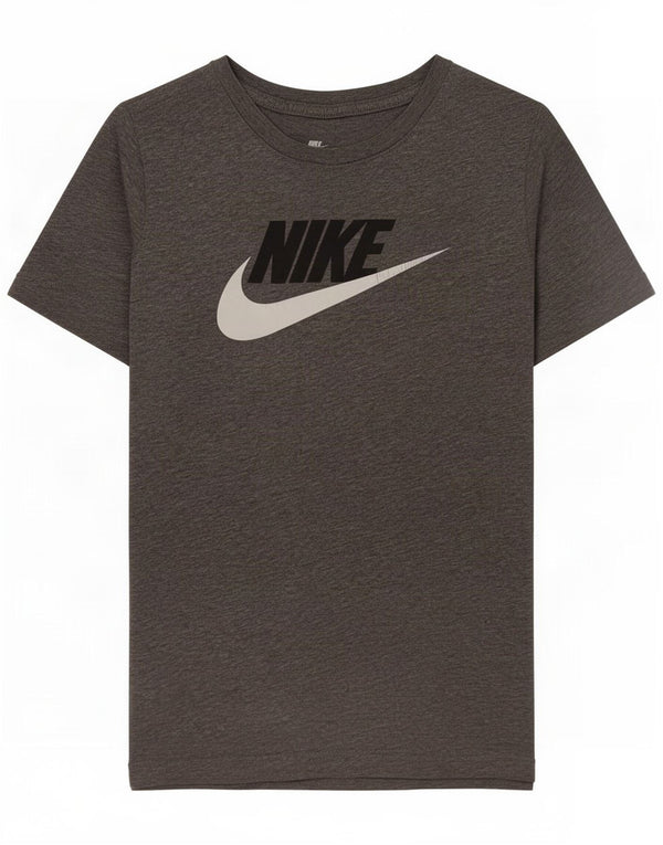 Nike drenge grafisk T-shirt top 12-13 år stor grå flækket bomuld