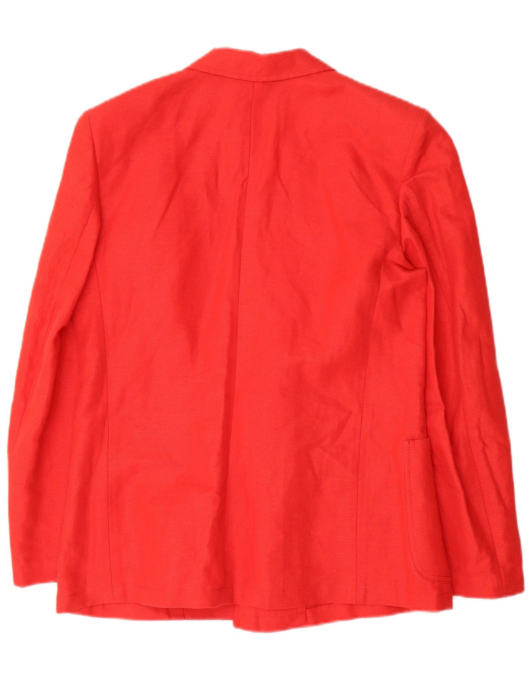 Vintage Dame Dobbeltradet Blazer Jacket IT 46 Large Red Linen