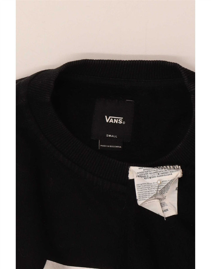 Vans Herre Grafisk Sweatshirt Jumper Lille sort bomuld
