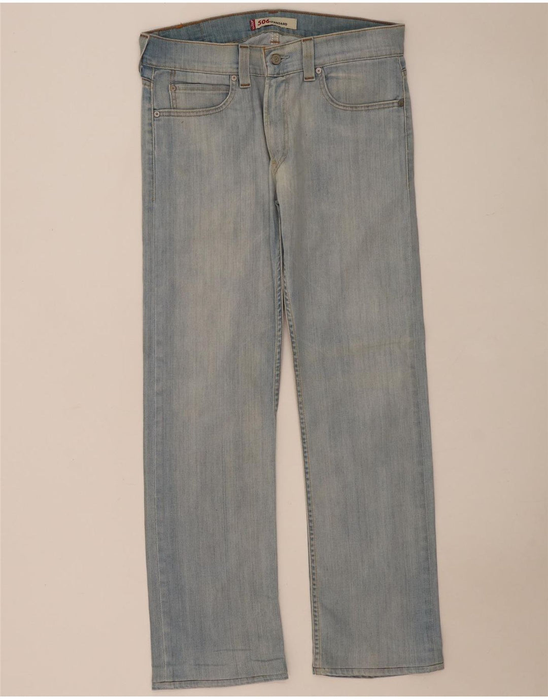 Levi's Dame 506 Straight Jeans W34 L32 Blå Bomuld