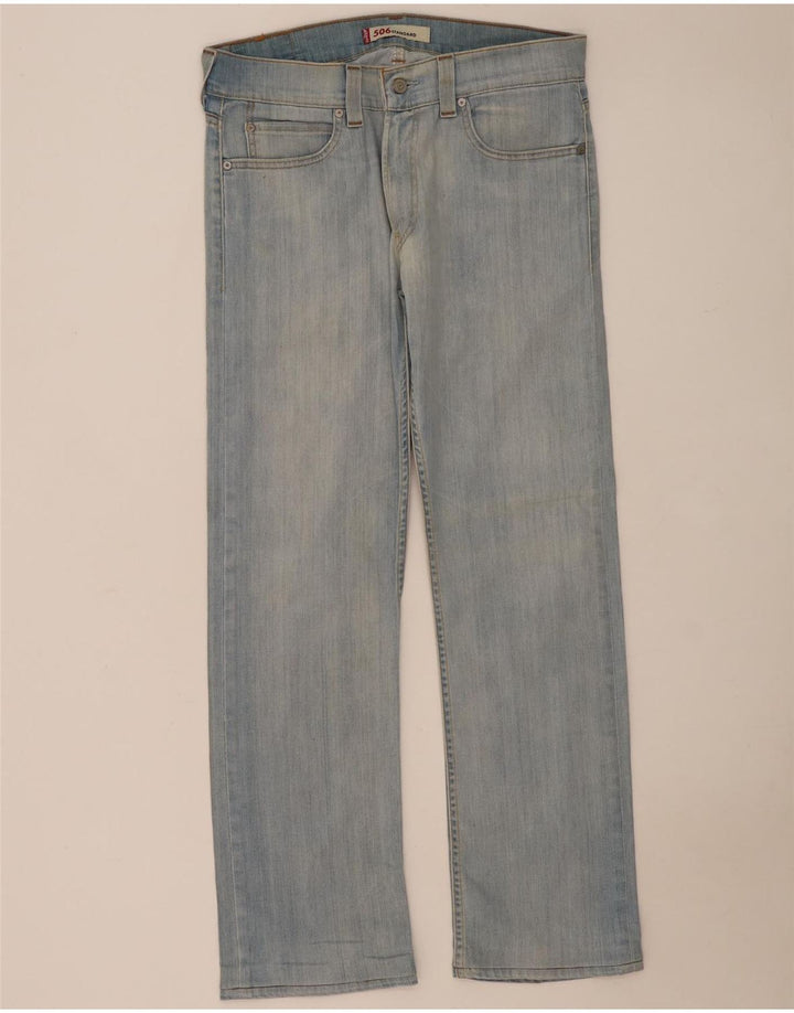Levi's Dame 506 Straight Jeans W34 L32 Blå Bomuld